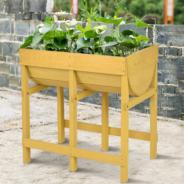 Raised Wooden V Planter - jenshomeandgardendecor