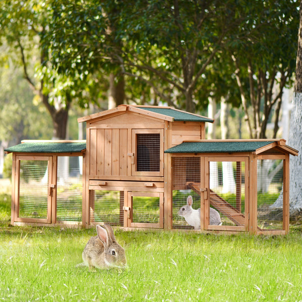 Wooden Chicken Coop Pet Cage Rabbit Hutch - jenshomeandgardendecor