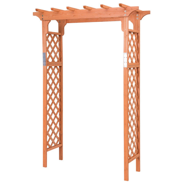 Arbor Over 7FT High Wooden Garden Arch - jenshomeandgardendecor