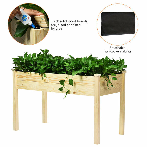 Wooden Raised Vegetable Garden Bed - jenshomeandgardendecor