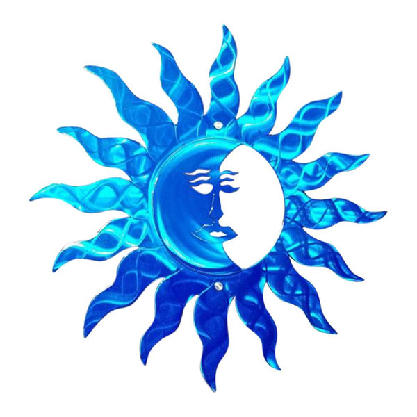 Metal Wall Art Sun Moon Statue - jenshomeandgardendecor