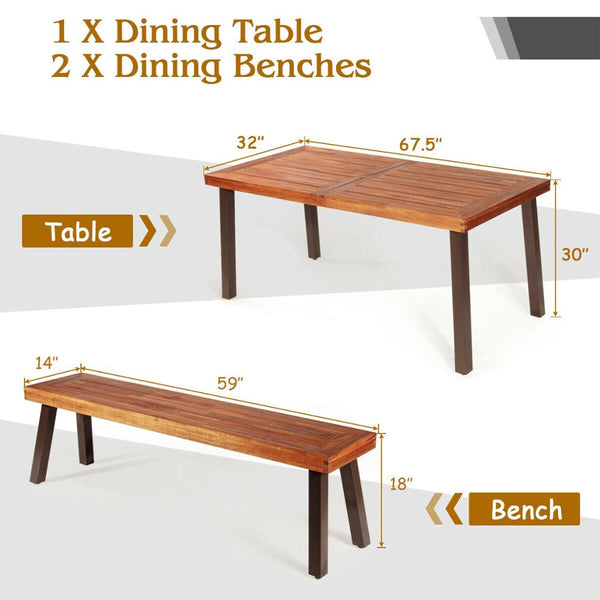 3 Piece Picnic Table Set - jenshomeandgardendecor