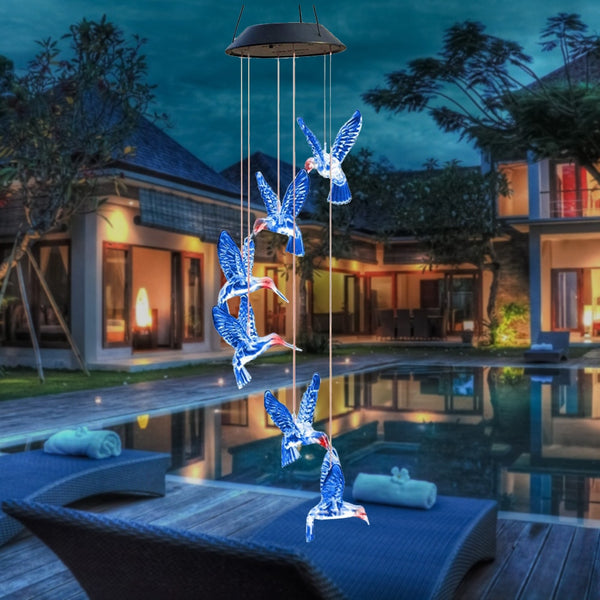 Solar Outdoor Wind Chimes - jenshomeandgardendecor