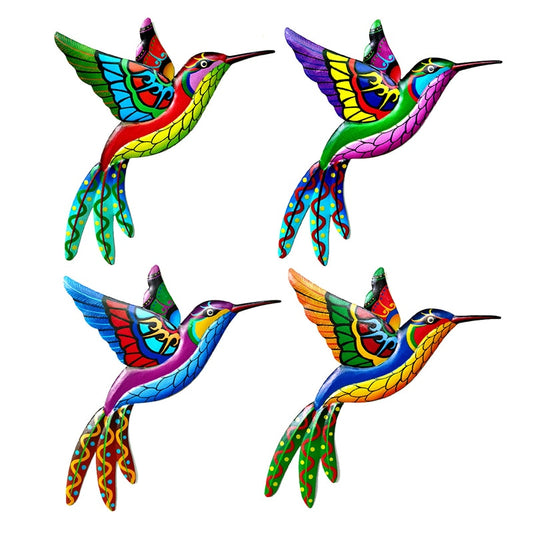 1pc Metal Colorful Hummingbird Bird Wall Art - jenshomeandgardendecor