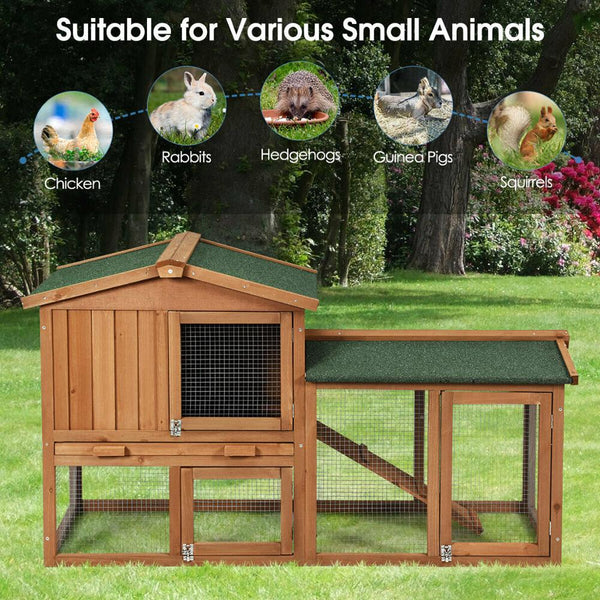 Wooden Rabbit Hutch or Large Chicken Coop - jenshomeandgardendecor