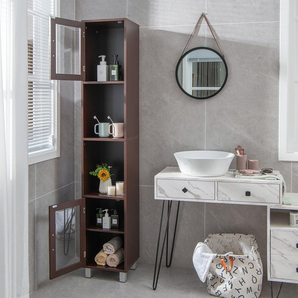 Tall Tower Bathroom Storage Cabinet - jenshomeandgardendecor