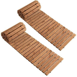 2PCS 8 FT Roll-out Hardwood Pathway - jenshomeandgardendecor