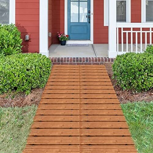 2PCS 8 FT Roll-out Hardwood Pathway - jenshomeandgardendecor