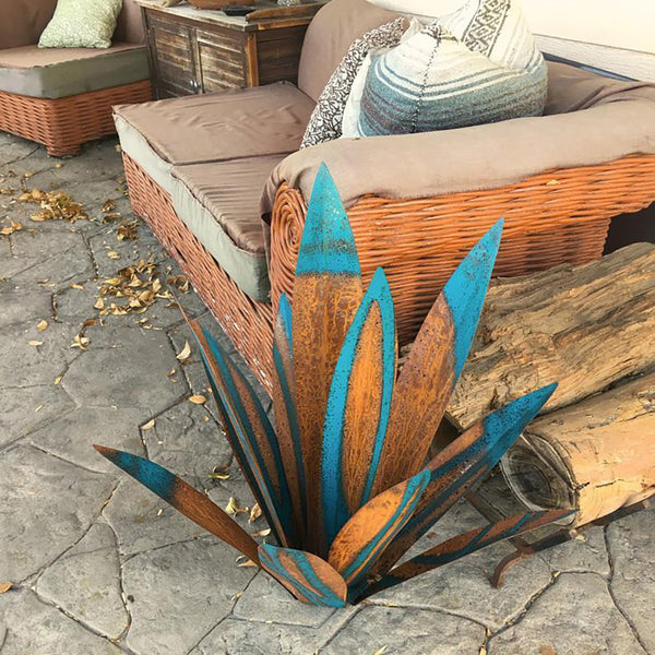 Metal Rustic Agave - jenshomeandgardendecor