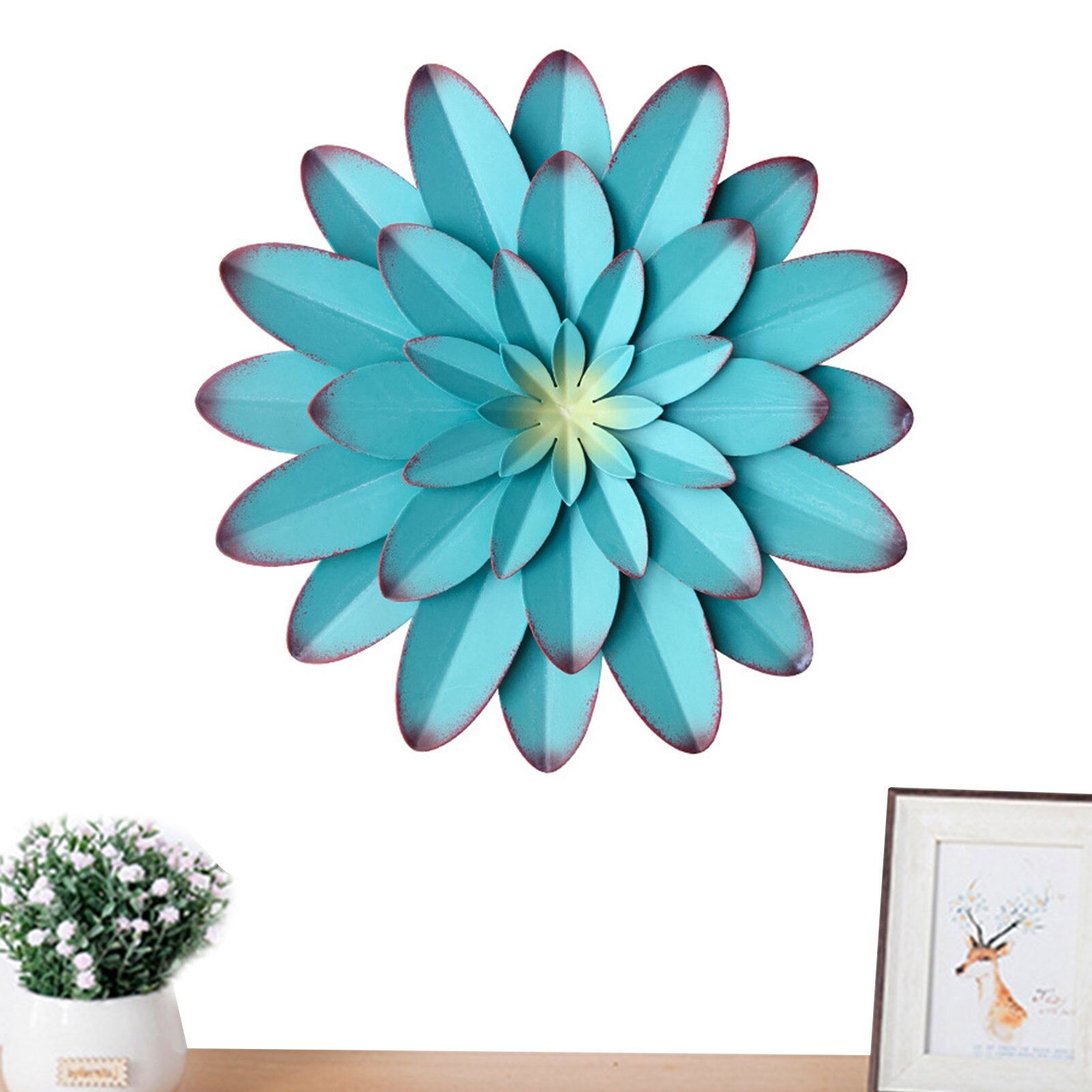 Metal Flower Art - jenshomeandgardendecor