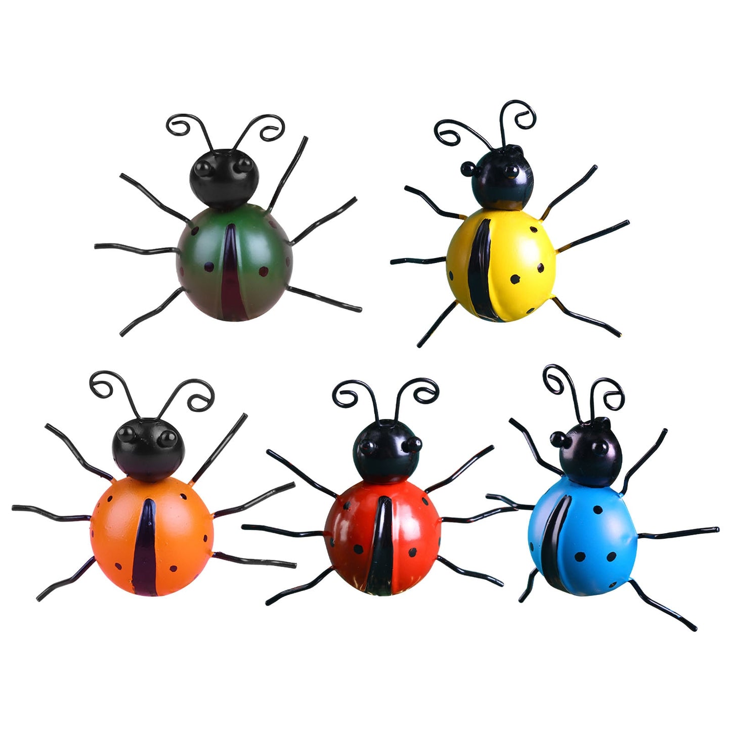 Metal Ladybug Wall Hanging Decor - jenshomeandgardendecor