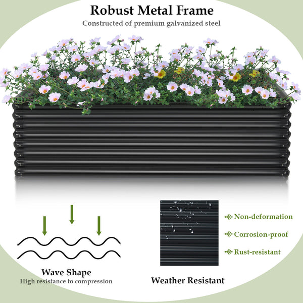 2 PCS Galvanized Raised Garden Bed - jenshomeandgardendecor