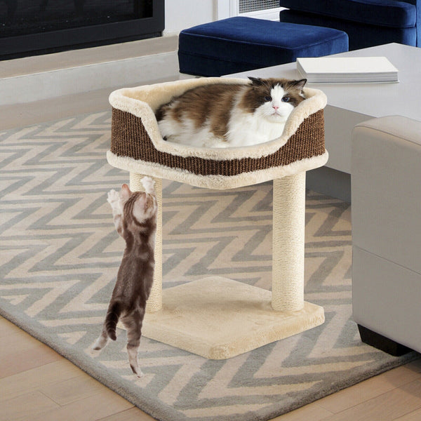 Cat Tree Multi-Level Cat Tower w/ Scratching Posts - jenshomeandgardendecor