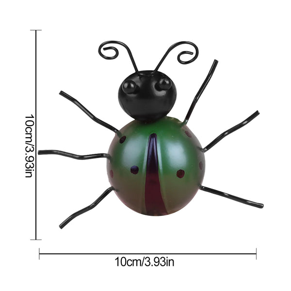 Metal Ladybug Wall Hanging Decor - jenshomeandgardendecor