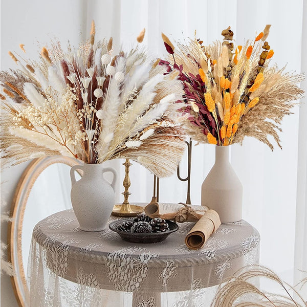 60-109PCS Natural Dried Pampas Grass Bouquet - jenshomeandgardendecor