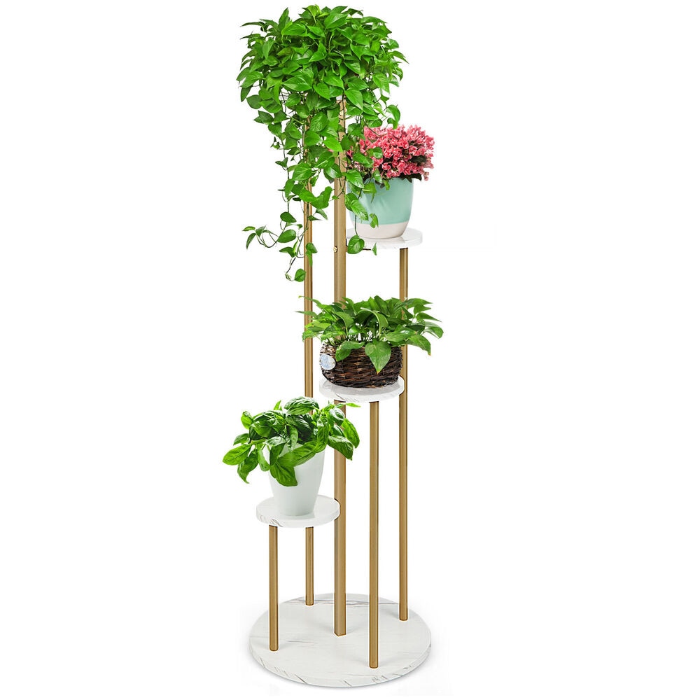 4-Tier Metal Plant Stand - jenshomeandgardendecor