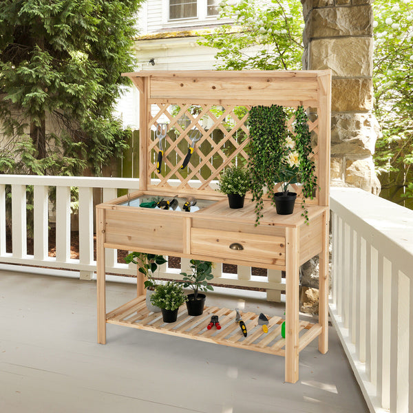 Outdoor Garden Potting Bench - jenshomeandgardendecor