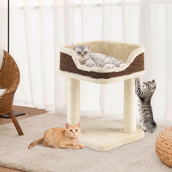 Cat Tree Multi-Level Cat Tower w/ Scratching Posts - jenshomeandgardendecor