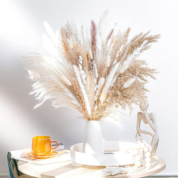 Natural Dried Pampa Grass Bouquet - jenshomeandgardendecor