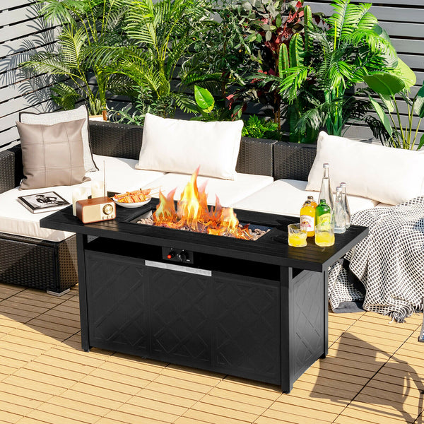 Rectangular Propane Gas Fire Pit 50,000 Btu - jenshomeandgardendecor