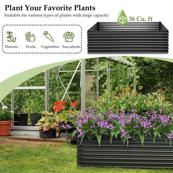 2 PCS Galvanized Raised Garden Bed - jenshomeandgardendecor