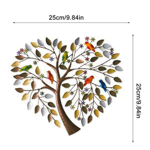 Heart Shape Family Tree Metal Wall Decor - jenshomeandgardendecor