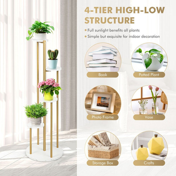 4-Tier Metal Plant Stand - jenshomeandgardendecor