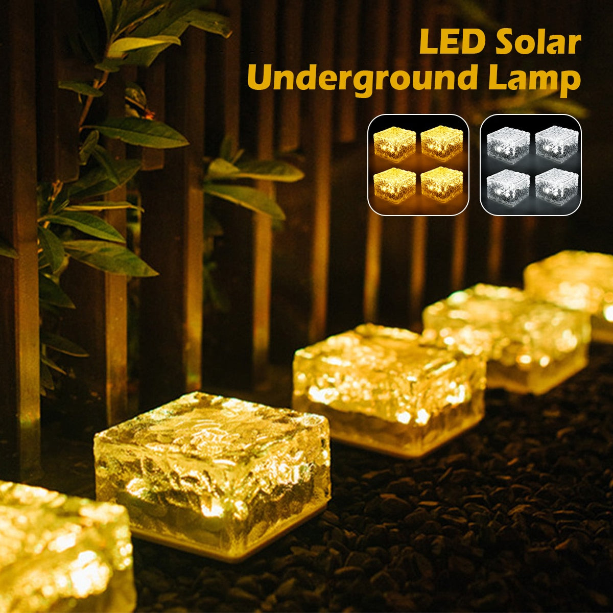 4pcs Ice Cube Solar LED Lights - jenshomeandgardendecor