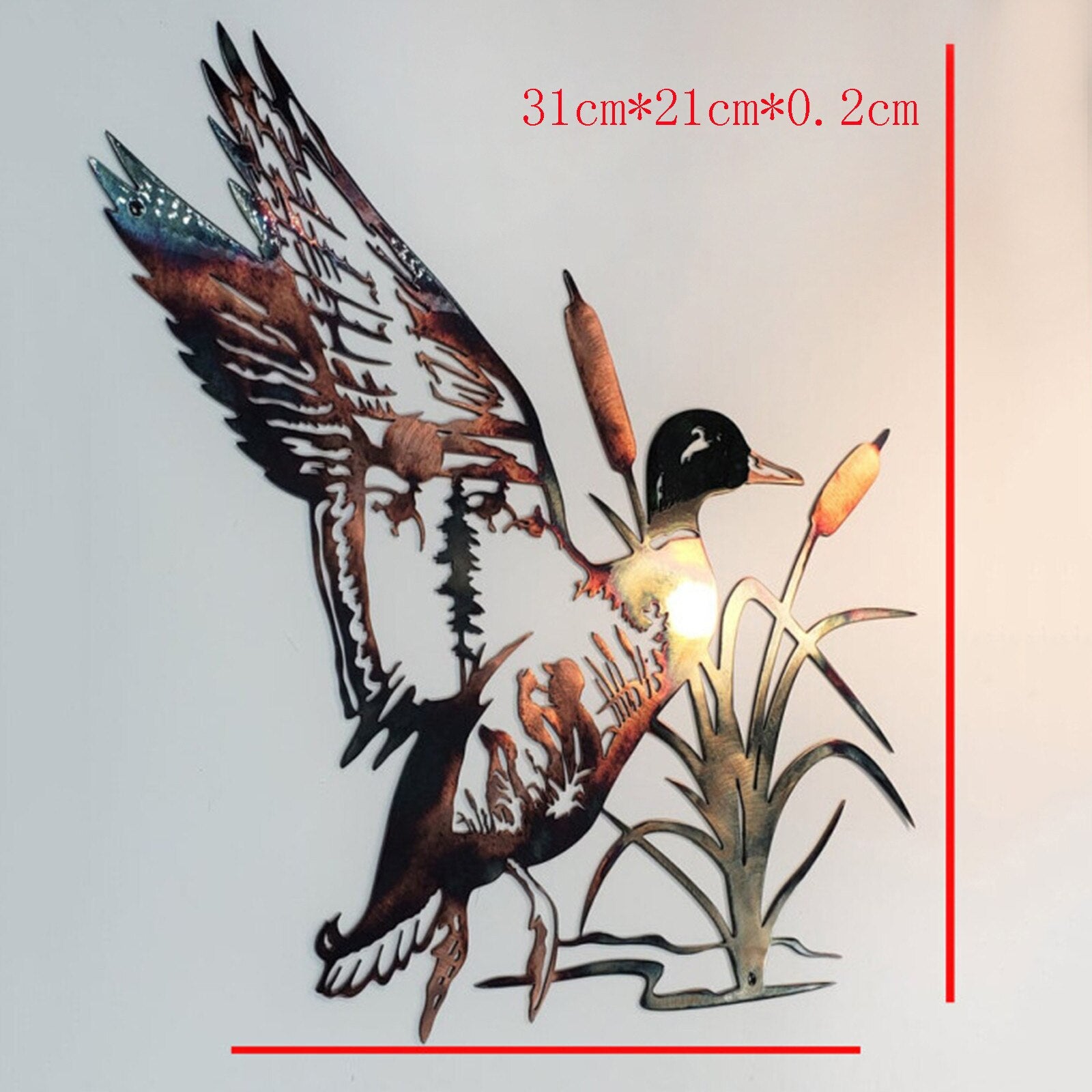 3D Metal Duck Wall Art - jenshomeandgardendecor