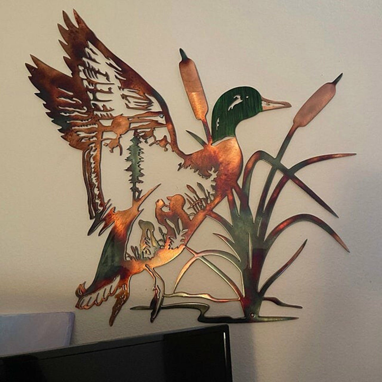 3D Metal Duck Wall Art - jenshomeandgardendecor