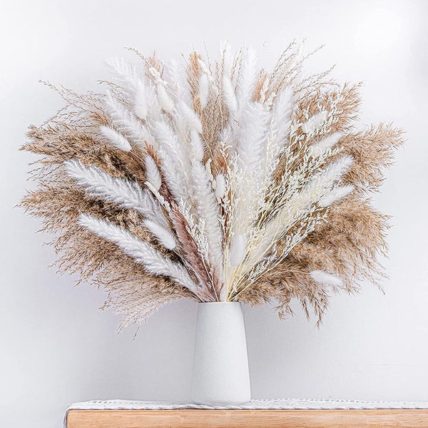 Natural Dried Pampa Grass Bouquet - jenshomeandgardendecor