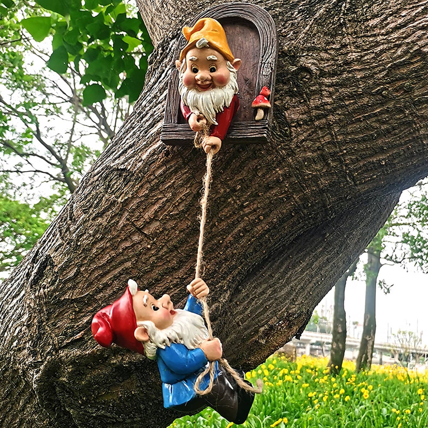 Garden Climbing Gnomes Tree Decor - jenshomeandgardendecor