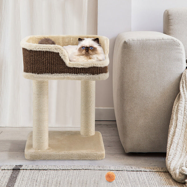 Cat Tree Multi-Level Cat Tower w/ Scratching Posts - jenshomeandgardendecor