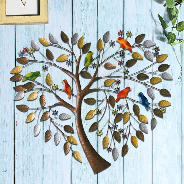 Heart Shape Family Tree Metal Wall Decor - jenshomeandgardendecor