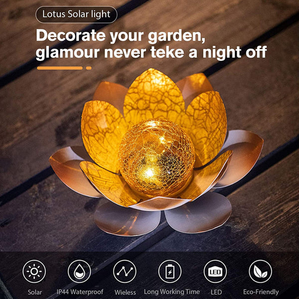 Outdoor Lotus Solar Light Floating Flower Pond Decoration - jenshomeandgardendecor