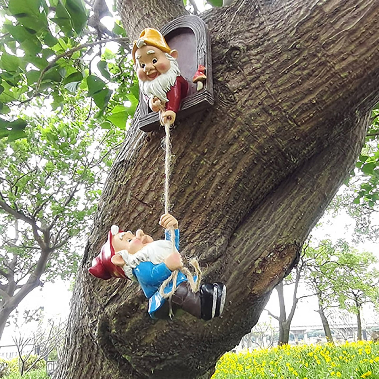 Garden Climbing Gnomes Tree Decor - jenshomeandgardendecor