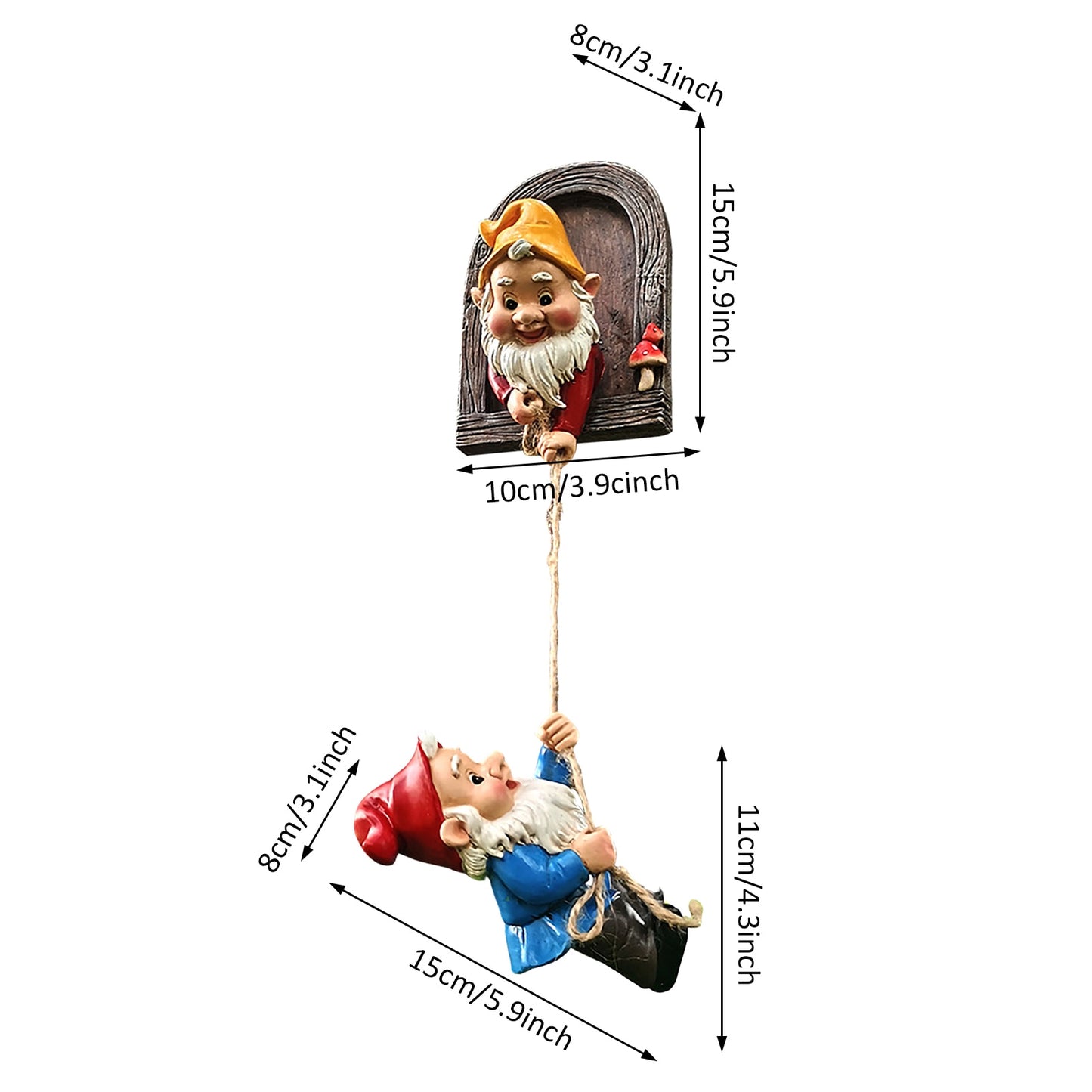 Garden Climbing Gnomes Tree Decor - jenshomeandgardendecor