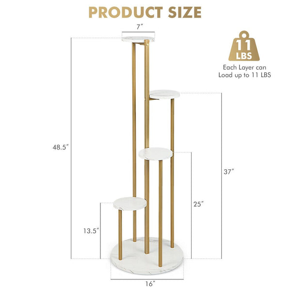 4-Tier Metal Plant Stand - jenshomeandgardendecor