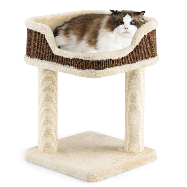 Cat Tree Multi-Level Cat Tower w/ Scratching Posts - jenshomeandgardendecor