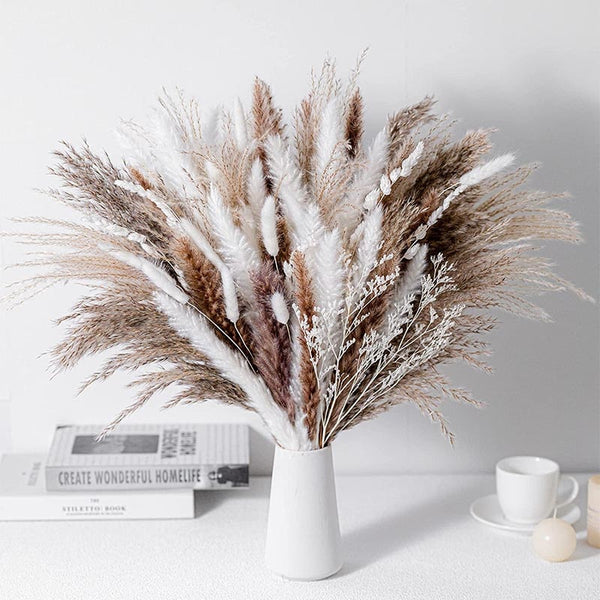 Natural Dried Pampa Grass Bouquet - jenshomeandgardendecor