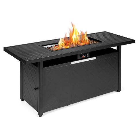 Rectangular Propane Gas Fire Pit 50,000 Btu - jenshomeandgardendecor