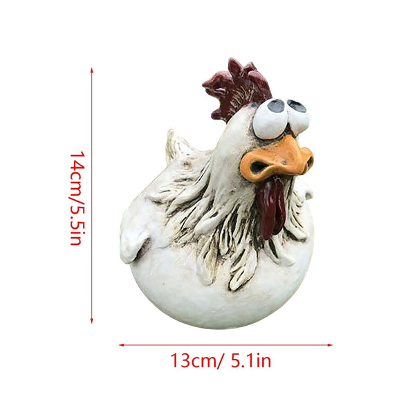 Funny Chicken Fence Decor Statues - jenshomeandgardendecor